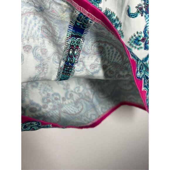 London Times Shift Dress Zipper Knee Length Geometric Floral Print Size 8 - Picture 4 of 11